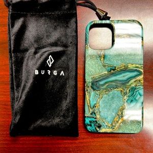 Burga IPhone 12 Pro green stone look phone case New